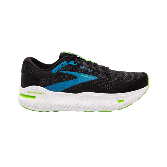 Brooks Men's Ghost Max Running Shoe BLACK/ATOMIC BLUE/JASMINE 110406-060