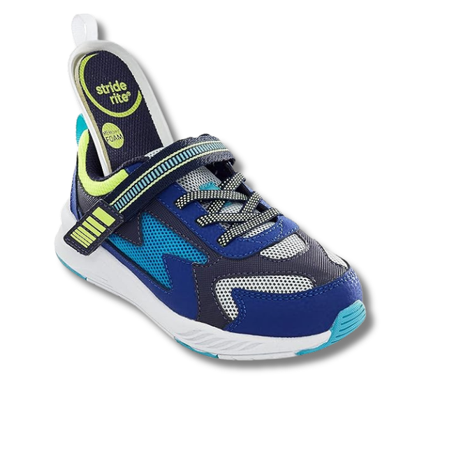 Removable Insole of Stride Rite Kids' Lighted Cosmic light up Sneaker in Navy Multi