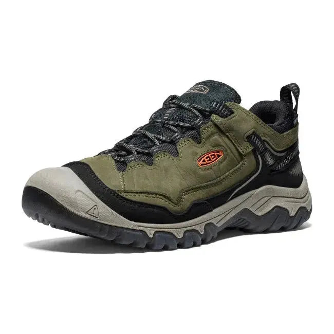 Keen Men's Targhee IV Waterproof Hiking Shoe Dark Olive/Gold Flame 1028996/1029003