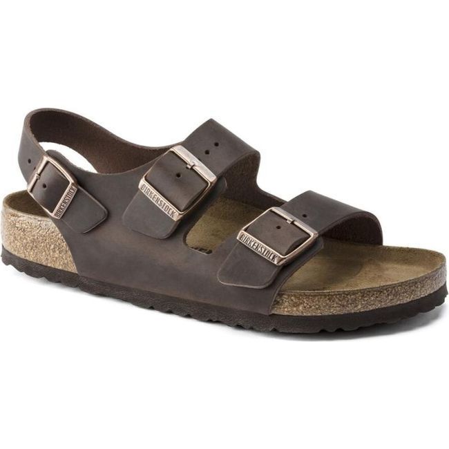 Birkenstock Unisex Milano Habana Oiled Leather Sandal 34871