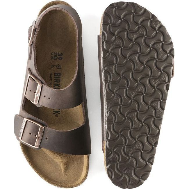 Birkenstock Unisex Milano Habana Oiled Leather Sandal 34871