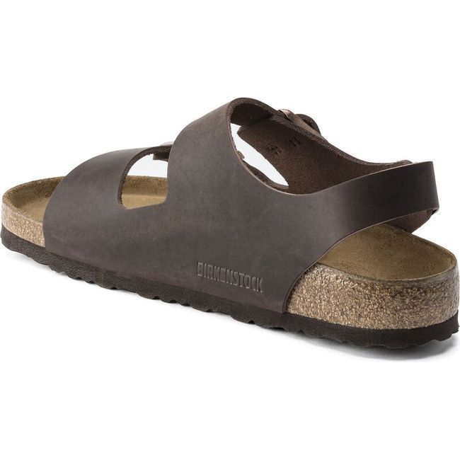 Birkenstock Unisex Milano Habana Oiled Leather Sandal 34871