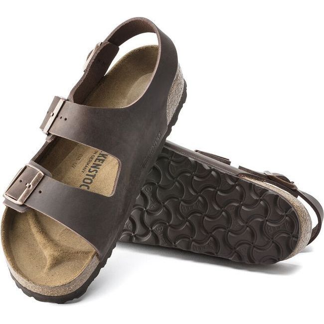 Birkenstock Unisex Milano Habana Oiled Leather Sandal 34871