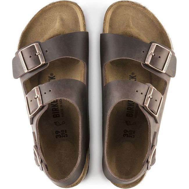 Birkenstock Unisex Milano Habana Oiled Leather Sandal 34871