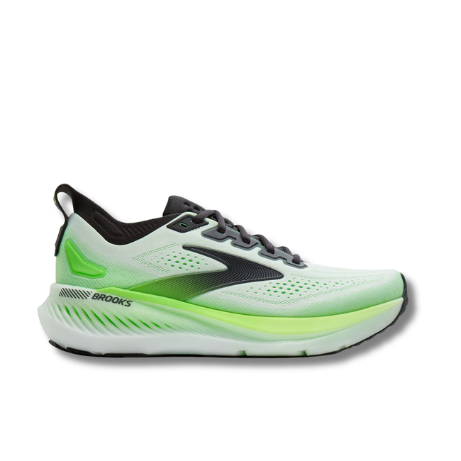 Lateral side of Brooks Men's Glycerin 23 GTS Running Shoe in Phantom Green