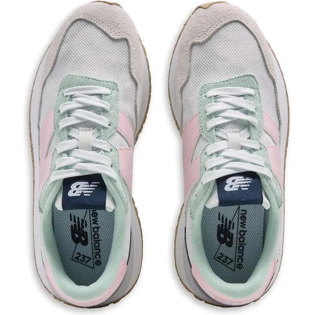 Lace up upper of Women's New Balance 237 Lifestyle Shoe in Reflection Rose Sugar