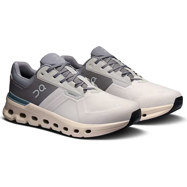Pair of On Running Men's Cloudrunner 2 Waterproof Running Shoes in wolf gray