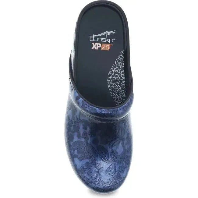 Dansko Women s XP 2.0 Navy Embossed Patent Clog
