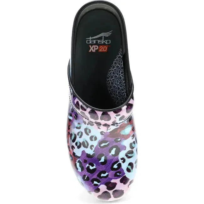 Dansko Women&#39;s XP 2.0 Purple Leopard Patent Clog Purple Leopard Patent 3950590202