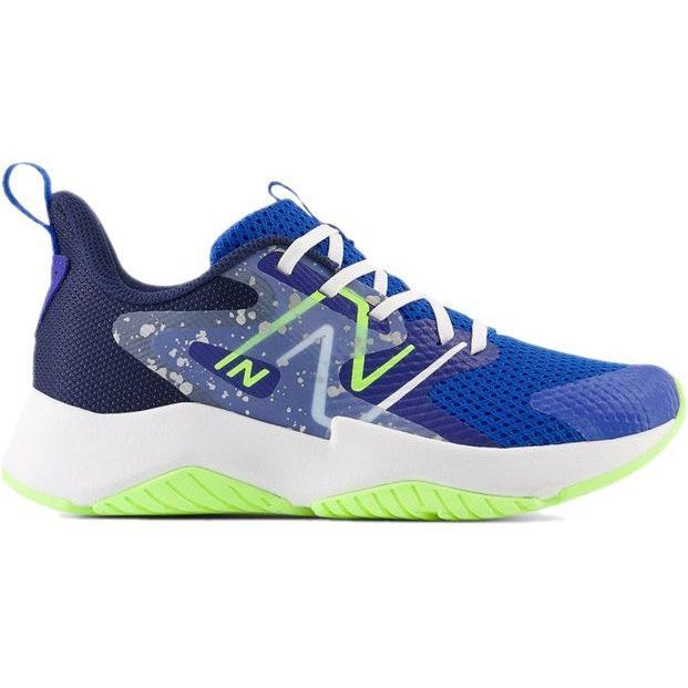 New Balance Kids' Rave Run V2 Running Shoe Team Royal/Blue Oasis/Bleached Lime Glo GKRAVRB2