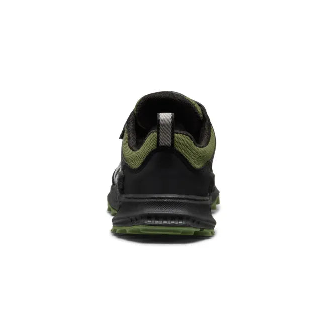 Heel of KEEN Little Kids' Zionic Waterproof Shoe in Black &amp; Bronze Green