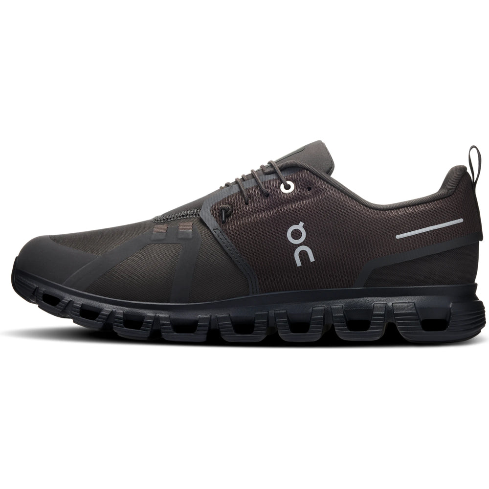 Medial side of On Running Men's Cloud 6 Waterproof Running Shoe in Espresso/Black