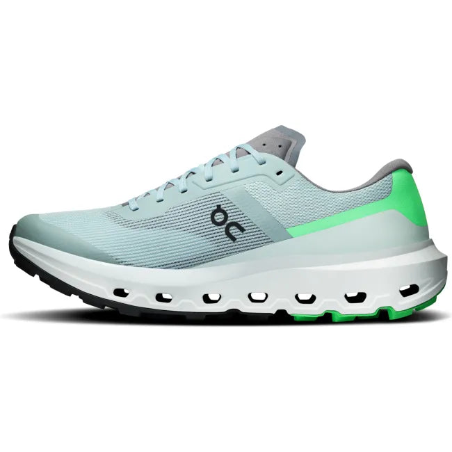 Medial side of On Running Men's Cloudvista 3 Trail Running Shoe in Brook/Verdite