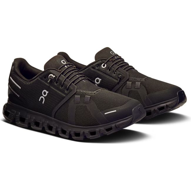 Pair of On Running Women's Cloud 6 Running Shoes in all black