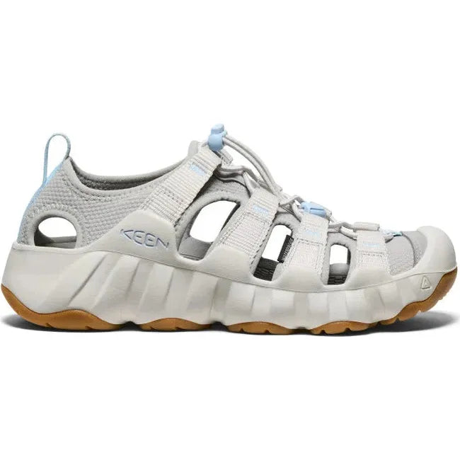 Lateral side of Women's KEEN Hyperport H2 closed toe sandal in alloy gray