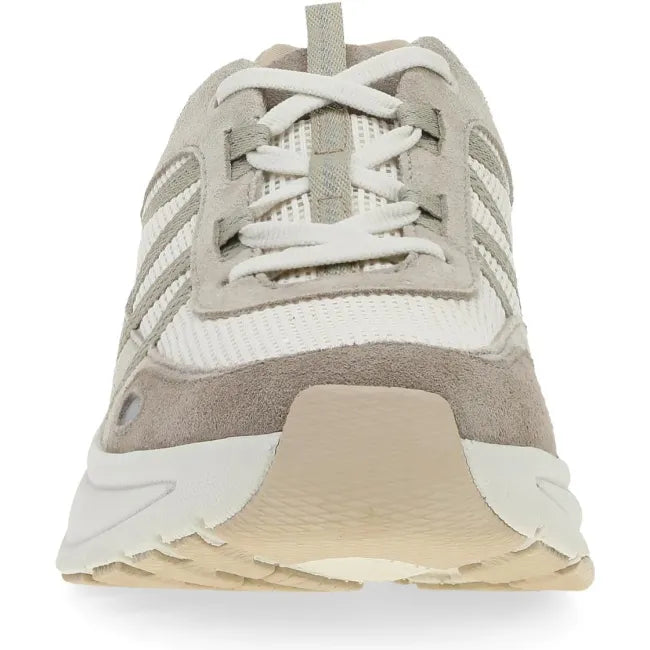 Dansko Poppy sneaker in dune suede, front view