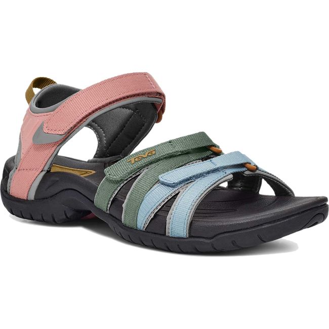 Front angled view of Women's Teva Tirra Sandal in Light Earth Multi 