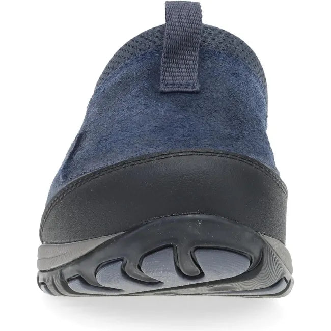 Dansko Pia clog in navy leather, front view