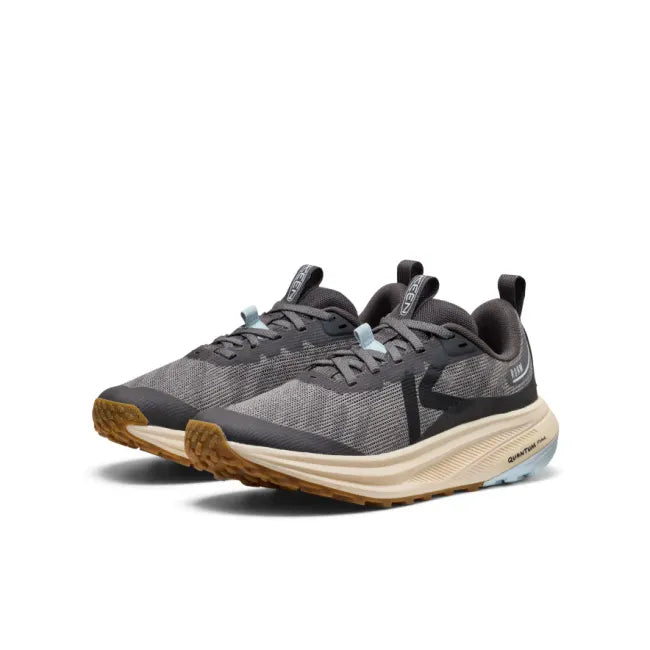 Pair of KEEN Women&#39;s Roam Trail Running Shoes in magnet grey and blue