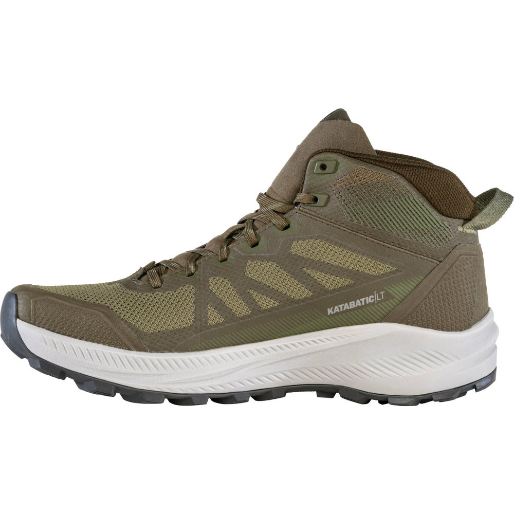 Oboz Men's Katabatic LT Mid GTX Waterproof Hiking Boot in Pond, inside view