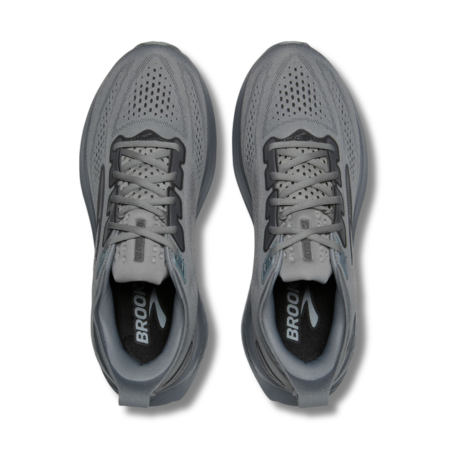 Tops of Brooks Men's Glycerin 23 Running Shoe in Blackened Pearl Grey