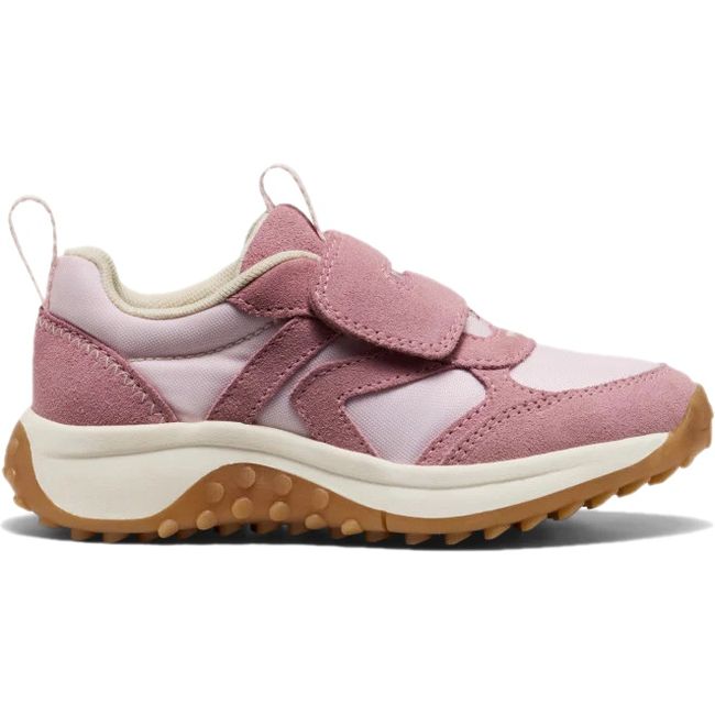 Lateral side of Lilas Pink A Boo KEEN Little Kids' KS86 Sneaker with velcro strap