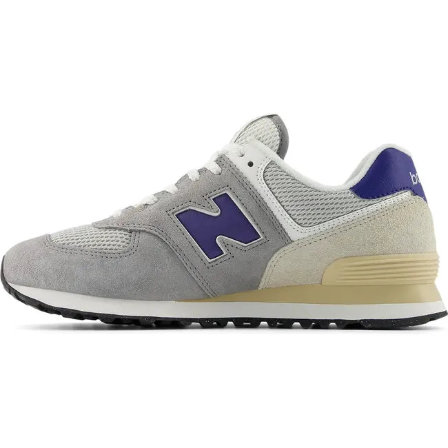 Medial side of Unisex New Balance 574 Lifestyle Shoe in Slate Grey
