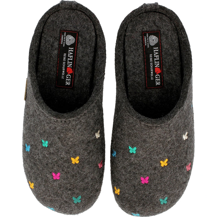 Haflinger Women’s Farfalline Slipper in Anthracite, top view