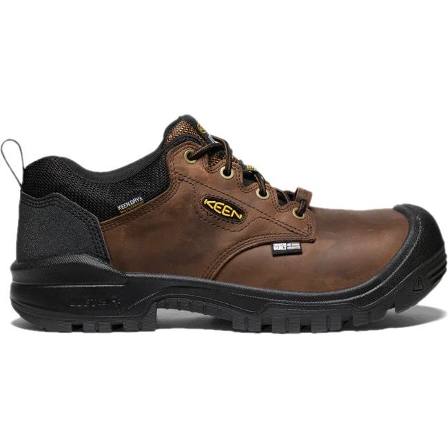 Keen Men's Independence Oxford Waterproof Carbon Fiber Toe Work Shoe Dark Earth Black 1028285