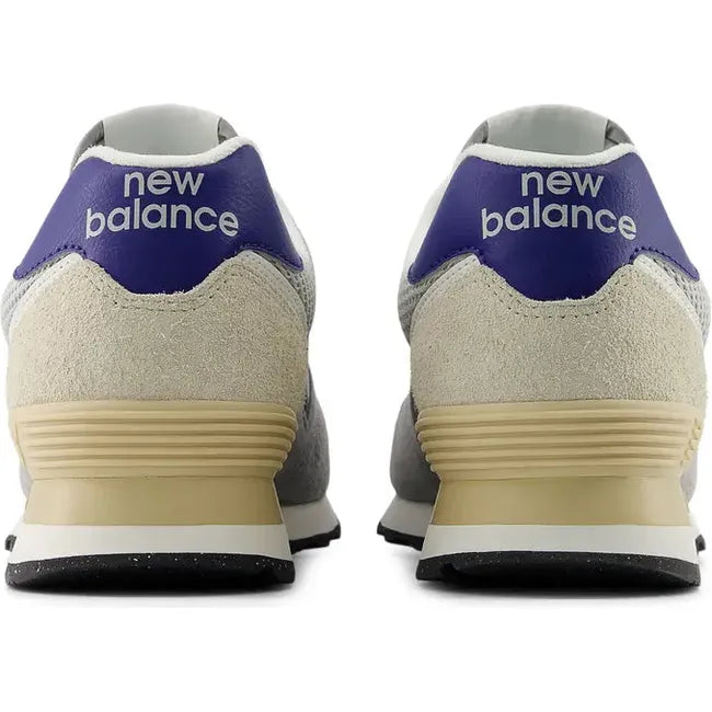 Heels of of Unisex New Balance 574 Lifestyle Shoes in Slate Grey
