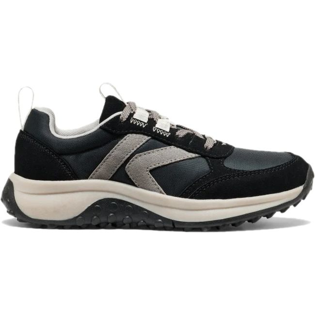 Lateral side of KEEN Big Kids' KS86 Sneaker in black and star white