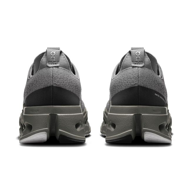 Heels of Women's On Running Cloudsurfer Max Cushioned Running Shoes in Alloy Asphalt Gray