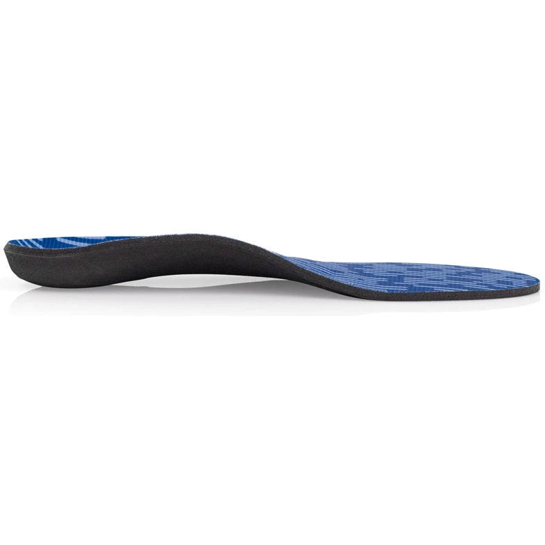 PowerStep Unisex Pinnacle Wide Fit Orthotic, profile view of the arch