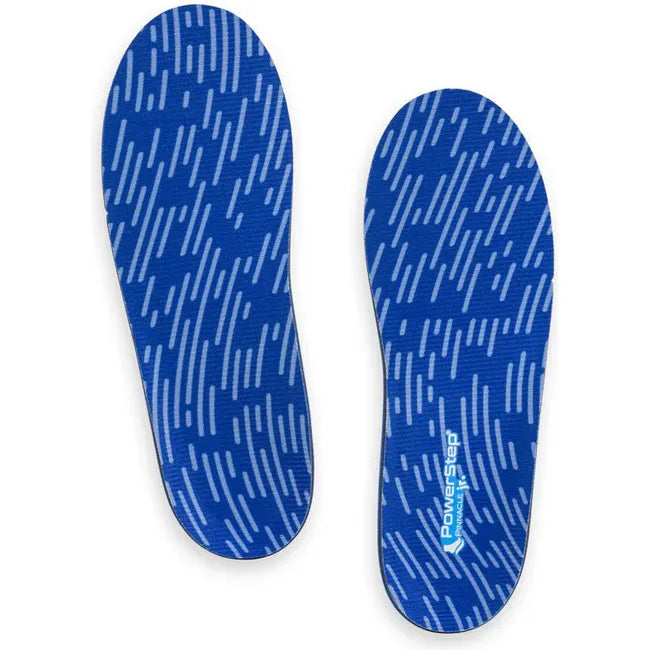 Upper of blue PowerStep Kids&#39; Pinnacle Junior Orthotic Insole