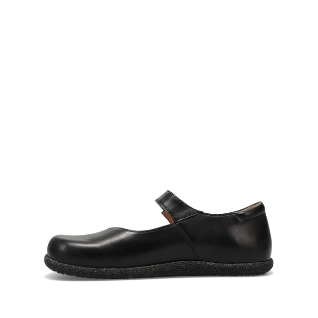 Medial profile of the Taos Ultimate Mary Jane shoe in black