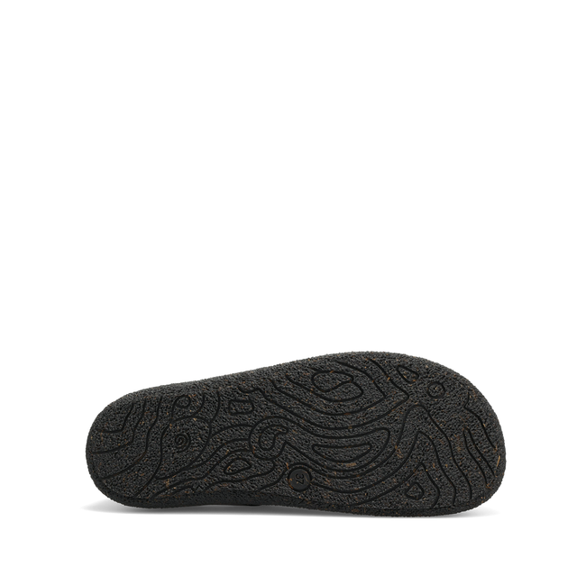 Outsole of the Taos Ultimate Mary Jane shoe in black showing the tread