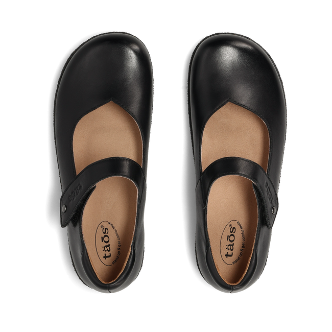 Top down view of the Taos Ultimate Mary Jane pair showing the footbed