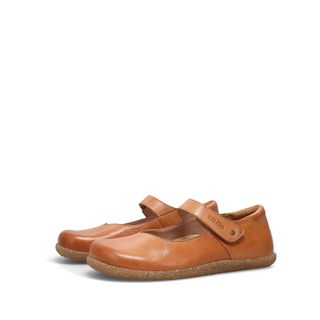 Pair of Taos Ultimate Mary Jane shoes in caramel leather