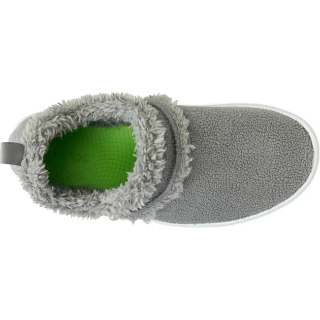 Top down view of Women's OOFOS OOcoozie Low Shoe in slate gray with white sole