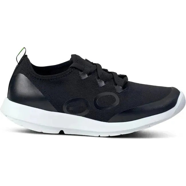 Oofos Women's OOmg Sport LS Shoe Black/White 5076WHTBLK