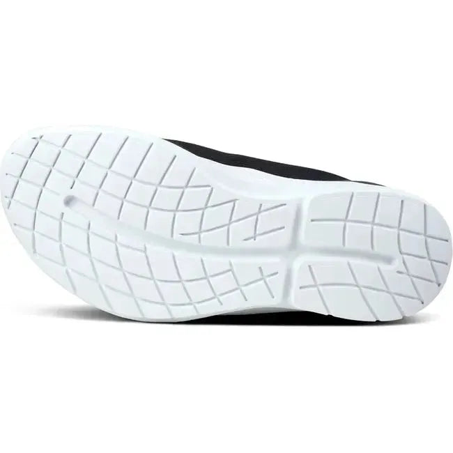 Oofos Men's Sport LS Low Shoe Black/White 5086WHTBLK