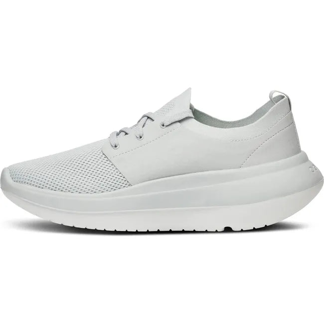 Medial side of Men&#39;s OOfos OOmy Stride Shoe in Glacier grey