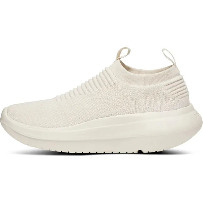 Medial side of Men&#39;s OOfos OOmy Zen Sneaker in Chalk off white