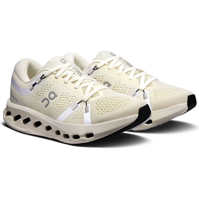 Pair of On Running Women's Cloudsurfer 2 Running Shoes in ivory
