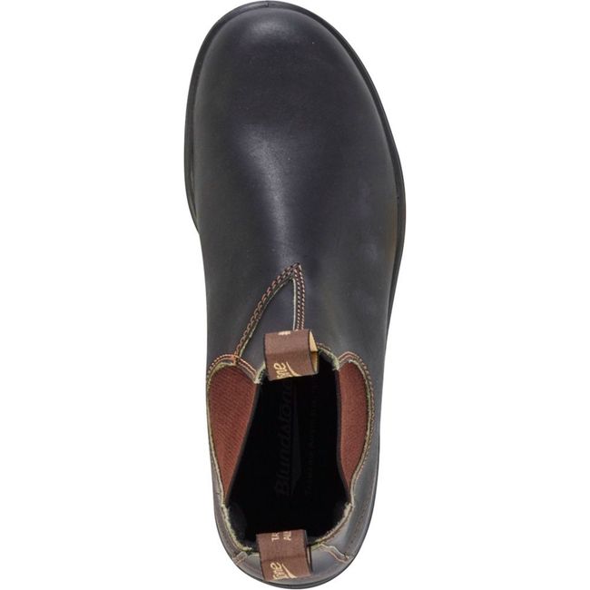 Top down view of Unisex Blundstone Orginial 500 Chelsea Boot in stout brown leather