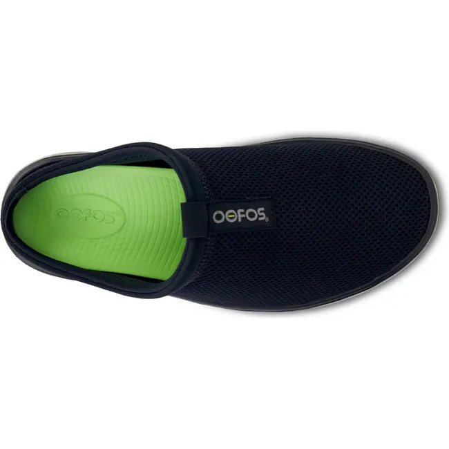 Upper of Men&#39;s OOfos OOcoozie Sport Mule in Black mesh