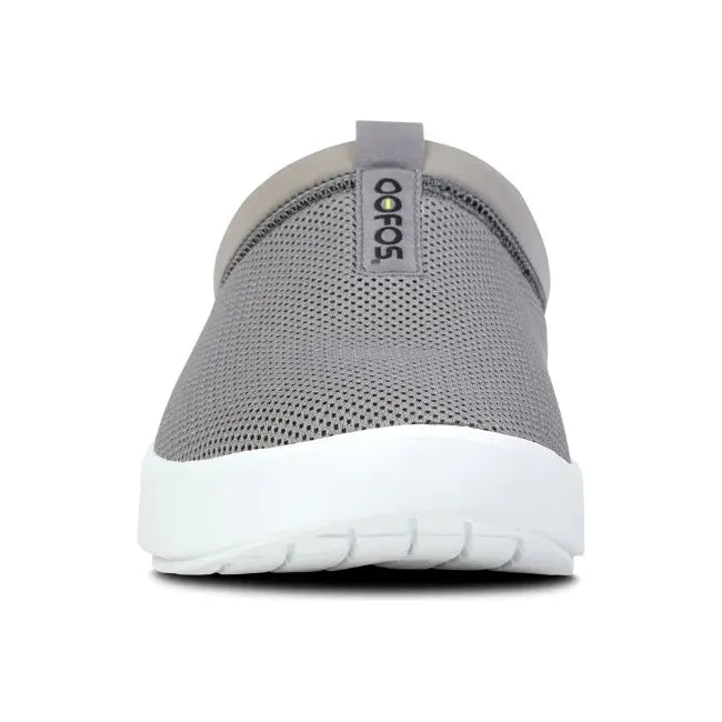 Front of Men&#39;s OOfos OOcoozie Sport Mule in Slate Grey