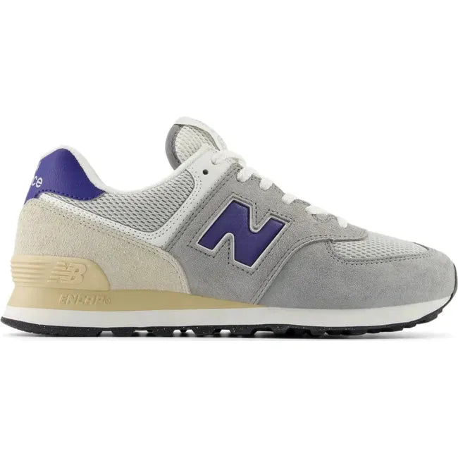 Lateral side of Unisex New Balance 574 Lifestyle Shoe in Slate Grey