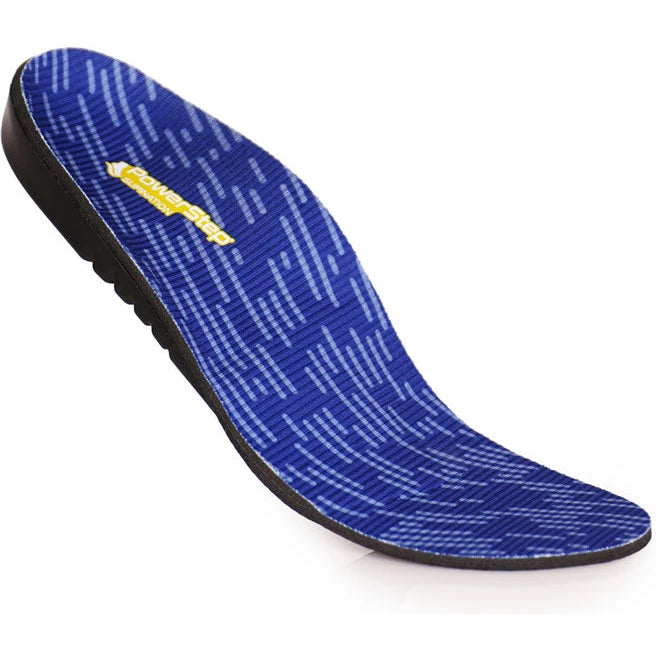 Angled view of PowerStep Unisex Supination Orthotic insole