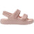 Lateral side view of Native Kids' Chase Bling Sandal in pink, a water-friendly design featuring two sparkly adjustable straps, a backstrap, and a grippy tread. 